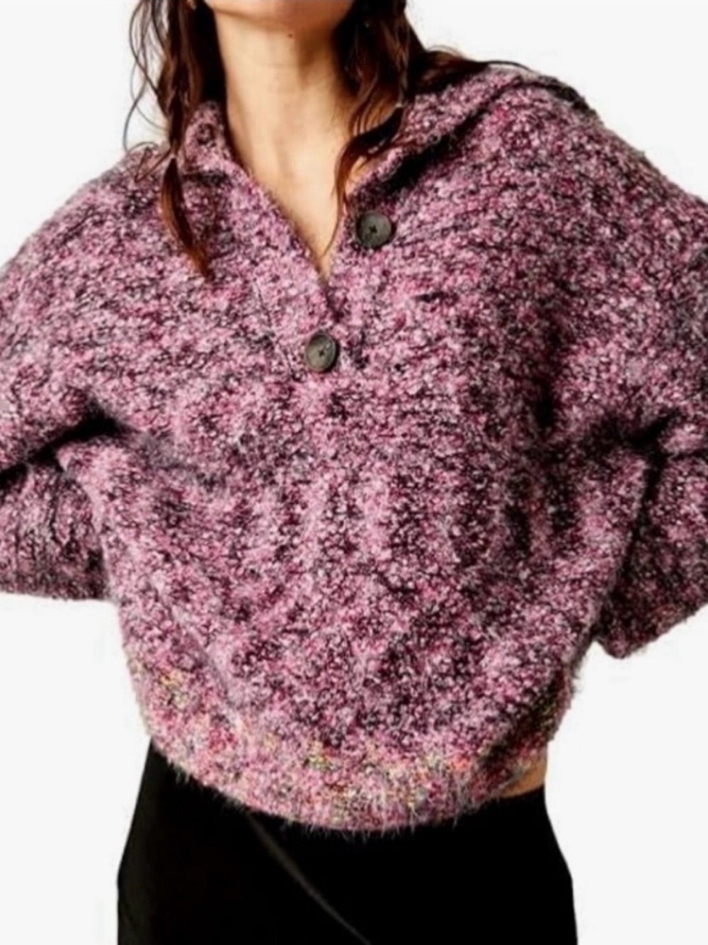 Free People Pink Multicolored Pullover Sweater Size Medium